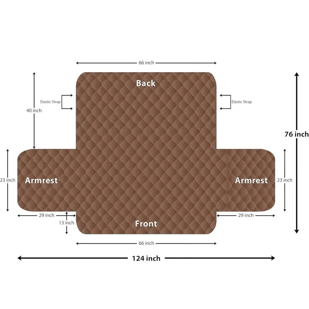 Utopia Bedding Reversible Sofa Loveseat Chair Covers Water Resistant Brown Beige